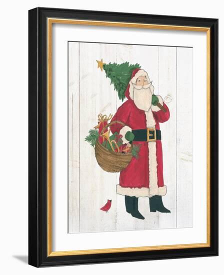 Vintage St Nick III no Words on White Wood-Anne Tavoletti-Framed Art Print