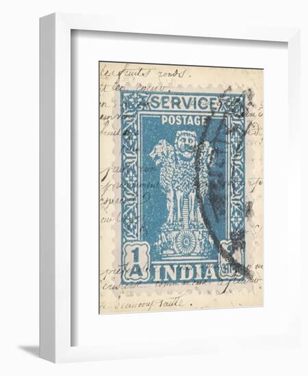 Vintage Stamp I-null-Framed Art Print