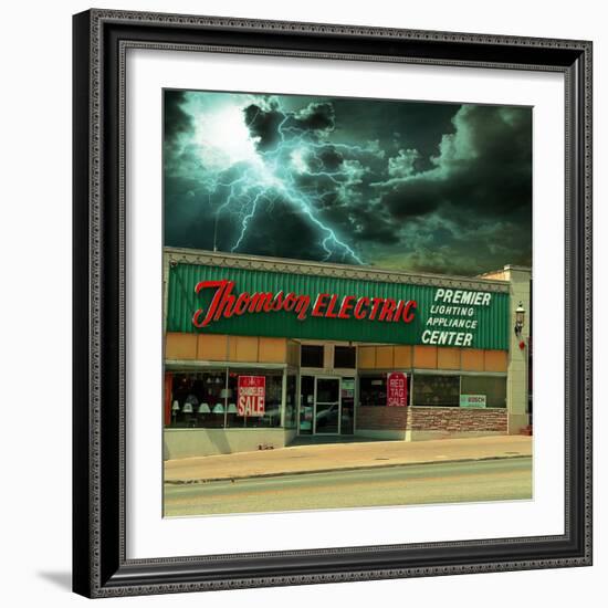 Vintage Street Signage in America for Electrical Shop-Salvatore Elia-Framed Photographic Print