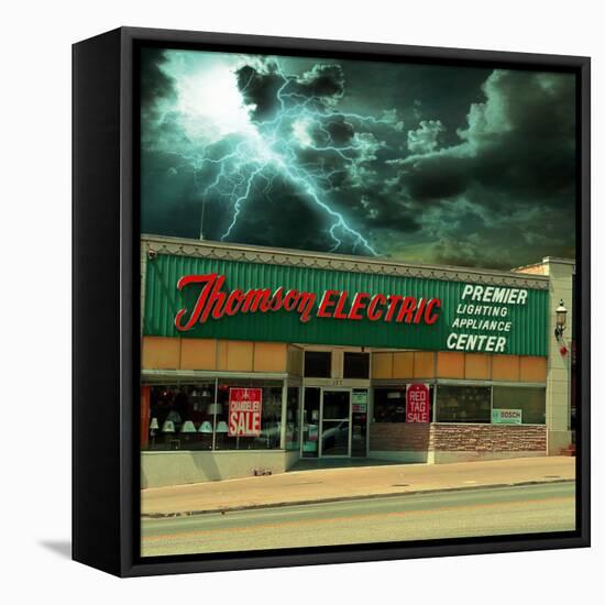 Vintage Street Signage in America for Electrical Shop-Salvatore Elia-Framed Premier Image Canvas