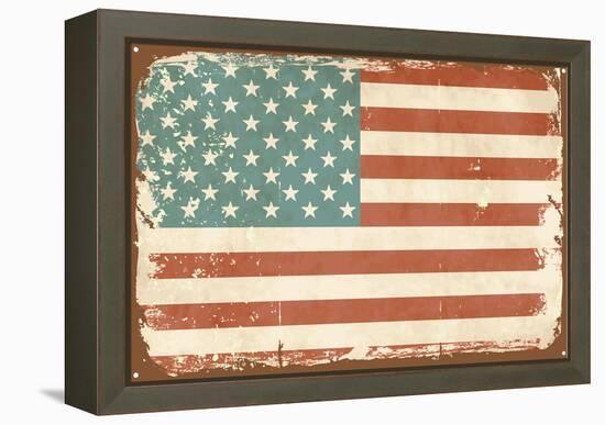 Vintage Style American Flag-Alisa Foytik-Framed Stretched Canvas