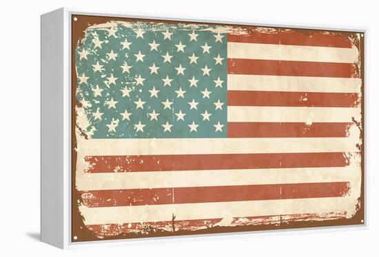 Vintage Style American Flag-Alisa Foytik-Framed Stretched Canvas