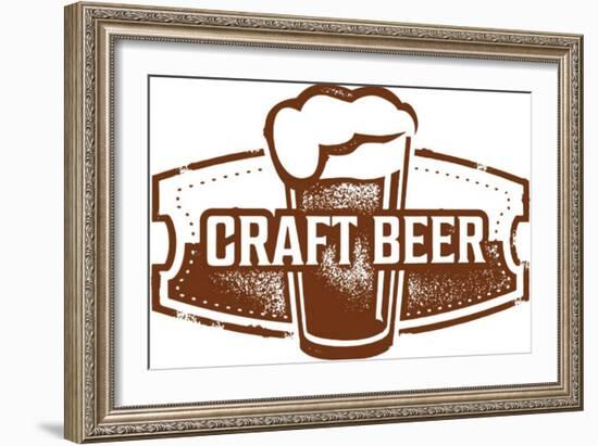 Vintage Style Craft Beer Sign-daveh900-Framed Art Print