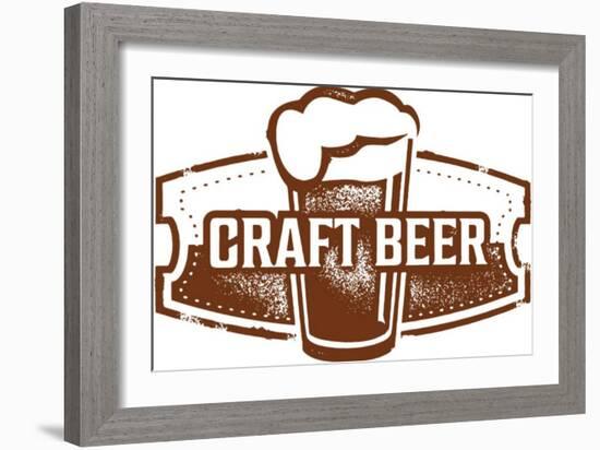 Vintage Style Craft Beer Sign-daveh900-Framed Art Print