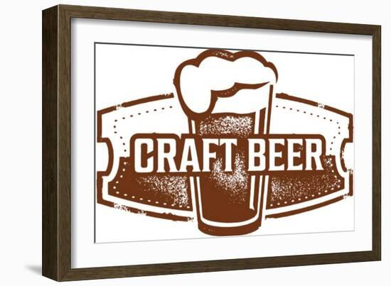 Vintage Style Craft Beer Sign-daveh900-Framed Art Print