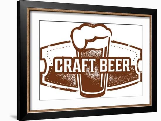 Vintage Style Craft Beer Sign-daveh900-Framed Art Print