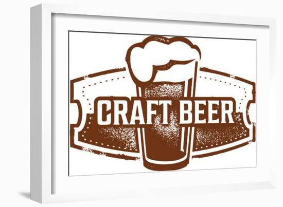 Vintage Style Craft Beer Sign-daveh900-Framed Art Print