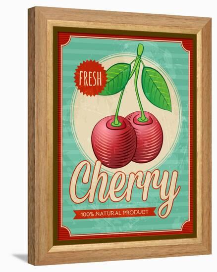 Vintage Styled Cherry-Marvid-Framed Stretched Canvas