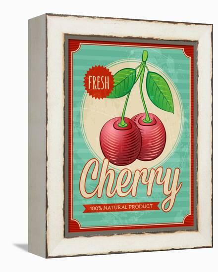 Vintage Styled Cherry-Marvid-Framed Stretched Canvas