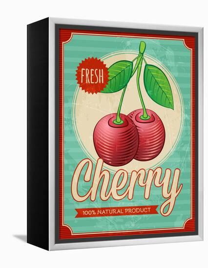 Vintage Styled Cherry-Marvid-Framed Stretched Canvas