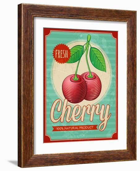 Vintage Styled Cherry-Marvid-Framed Art Print