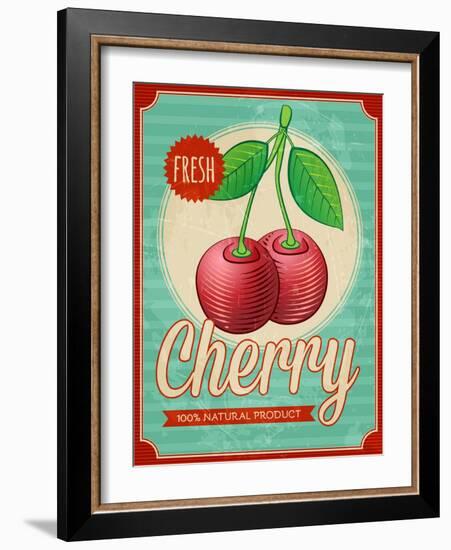 Vintage Styled Cherry-Marvid-Framed Art Print