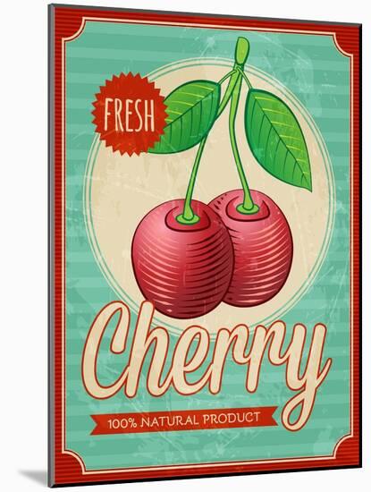 Vintage Styled Cherry-Marvid-Mounted Art Print