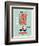 Vintage Sushi Bar Poster-avean-Framed Art Print