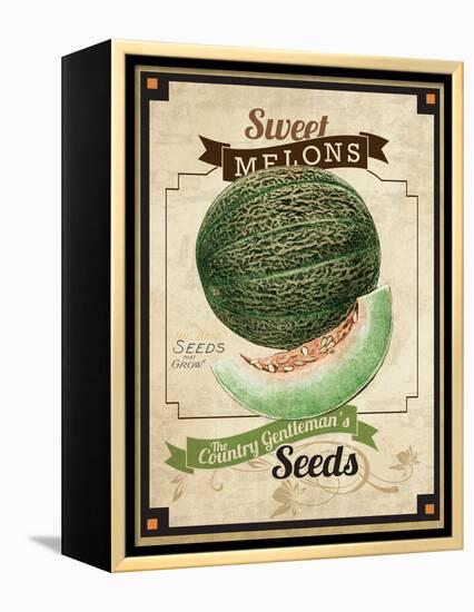 Vintage Sweet Melon Seed Packet-null-Framed Premier Image Canvas