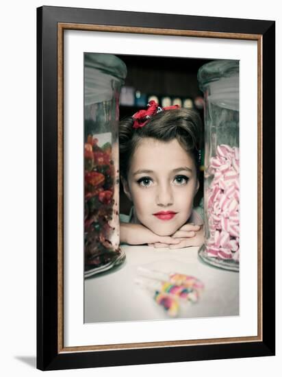 Vintage Sweet Shop-Yvette Leur-Framed Photographic Print