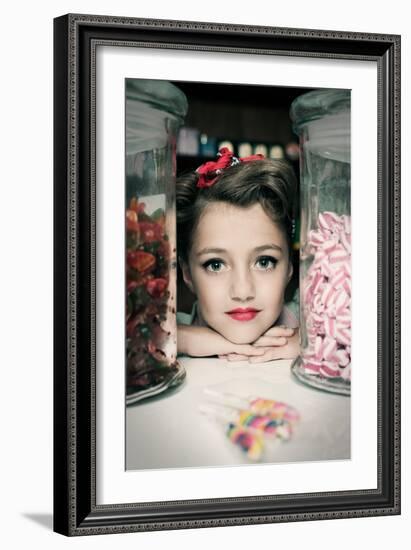 Vintage Sweet Shop-Yvette Leur-Framed Photographic Print