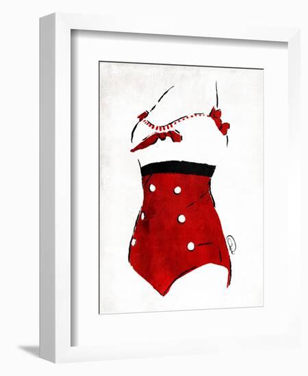 Vintage Swimsuit 3-OnRei-Framed Art Print