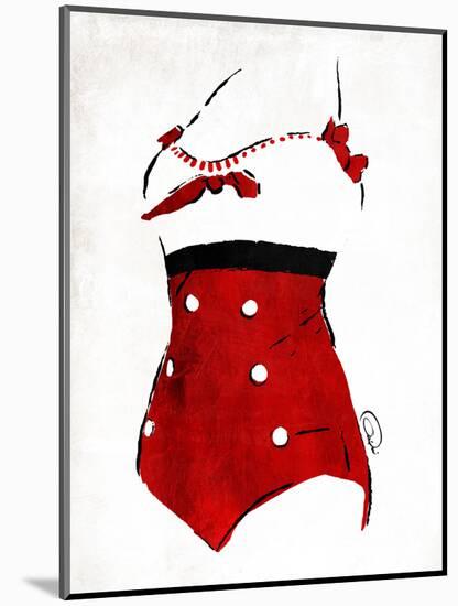 Vintage Swimsuit 3-OnRei-Mounted Art Print