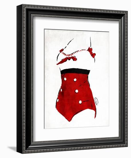 Vintage Swimsuit 3-OnRei-Framed Art Print