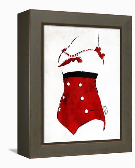 Vintage Swimsuit 3-OnRei-Framed Stretched Canvas