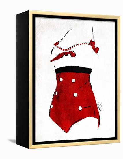 Vintage Swimsuit 3-OnRei-Framed Stretched Canvas