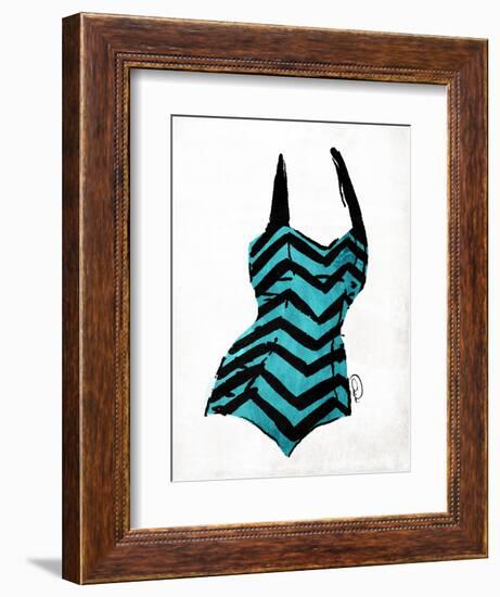 Vintage Swimsuit 4-OnRei-Framed Art Print