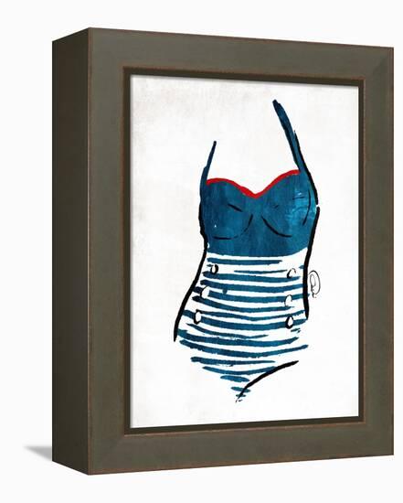 Vintage Swimsuit One-OnRei-Framed Stretched Canvas