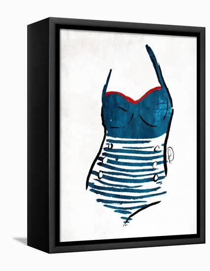 Vintage Swimsuit One-OnRei-Framed Stretched Canvas