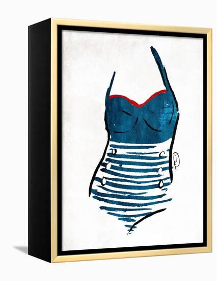 Vintage Swimsuit One-OnRei-Framed Stretched Canvas