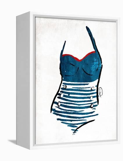 Vintage Swimsuit One-OnRei-Framed Stretched Canvas