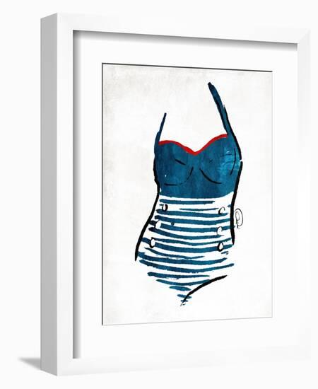 Vintage Swimsuit One-OnRei-Framed Art Print