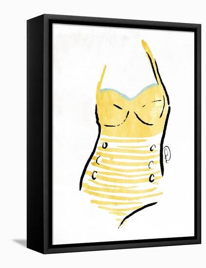 Vintage Swimsuit Pastel 1-OnRei-Framed Stretched Canvas