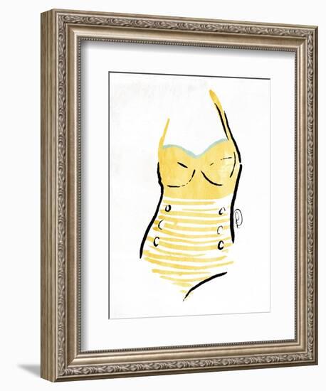 Vintage Swimsuit Pastel 1-OnRei-Framed Art Print