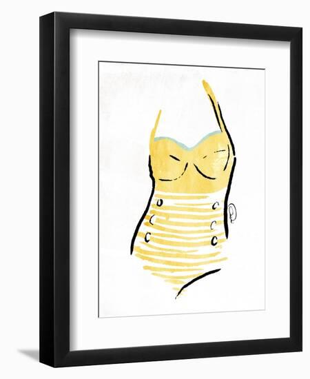 Vintage Swimsuit Pastel 1-OnRei-Framed Art Print