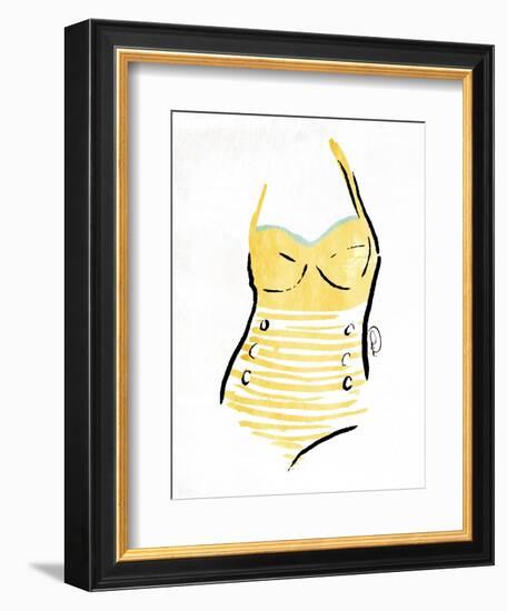 Vintage Swimsuit Pastel 1-OnRei-Framed Art Print