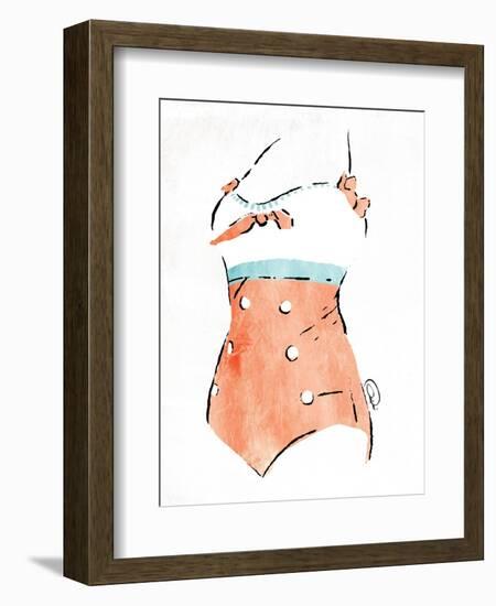 Vintage Swimsuit Pastel 3-OnRei-Framed Art Print