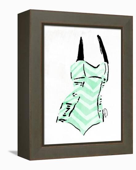 Vintage Swimsuit Pastel 4-OnRei-Framed Stretched Canvas