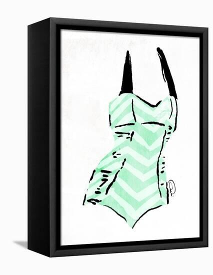 Vintage Swimsuit Pastel 4-OnRei-Framed Stretched Canvas