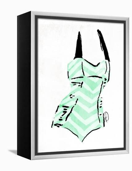 Vintage Swimsuit Pastel 4-OnRei-Framed Stretched Canvas