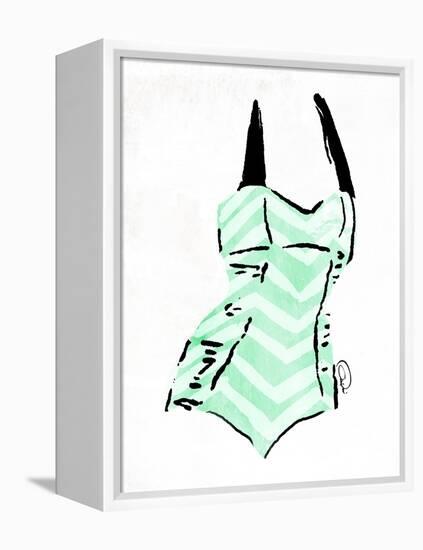 Vintage Swimsuit Pastel 4-OnRei-Framed Stretched Canvas