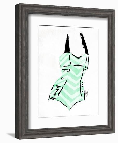 Vintage Swimsuit Pastel 4-OnRei-Framed Art Print