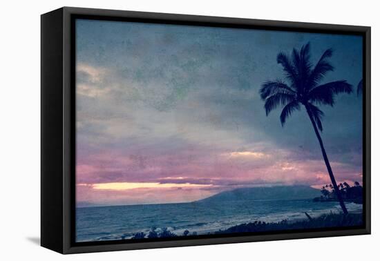 Vintage Take on a Tropical Sunset on Maui in Hawaii-pdb1-Framed Premier Image Canvas