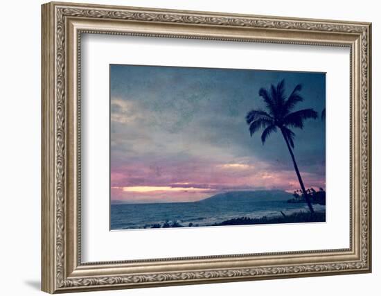 Vintage Take on a Tropical Sunset on Maui in Hawaii-pdb1-Framed Photographic Print