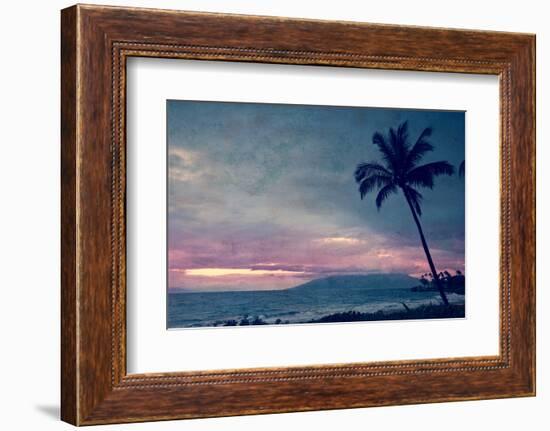 Vintage Take on a Tropical Sunset on Maui in Hawaii-pdb1-Framed Photographic Print