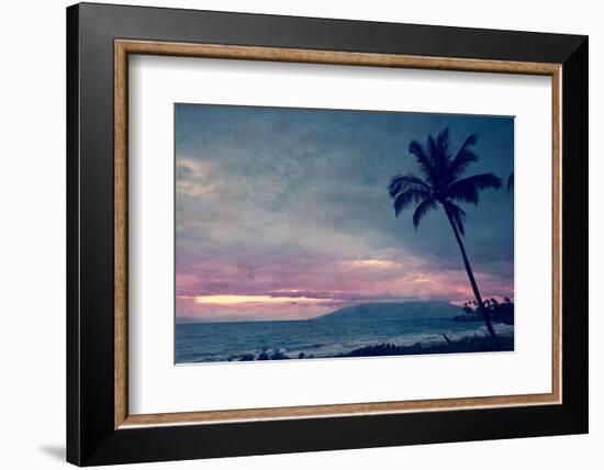 Vintage Take on a Tropical Sunset on Maui in Hawaii-pdb1-Framed Photographic Print