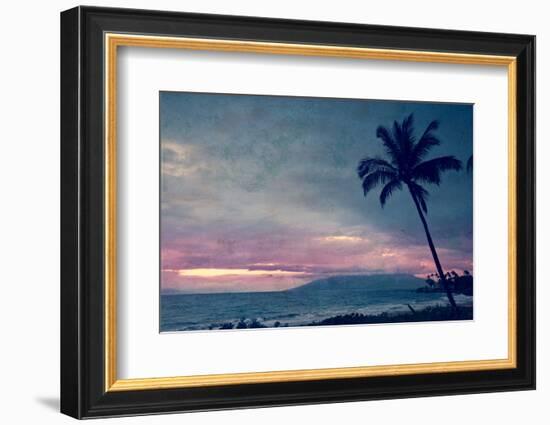 Vintage Take on a Tropical Sunset on Maui in Hawaii-pdb1-Framed Photographic Print