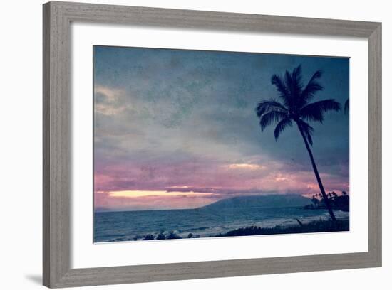 Vintage Take on a Tropical Sunset on Maui in Hawaii-pdb1-Framed Photographic Print