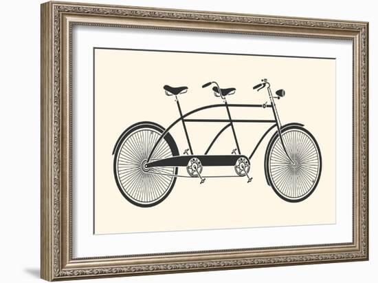 Vintage Tandem Bicycle-hauvi-Framed Art Print