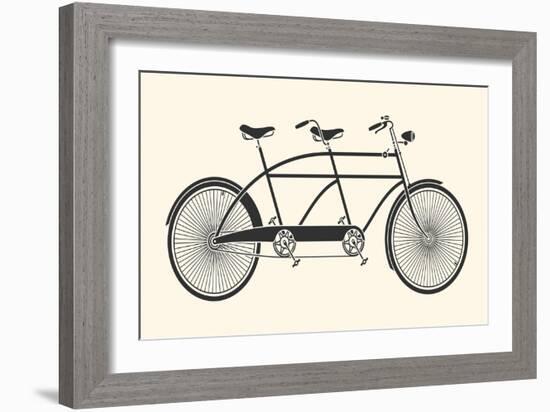 Vintage Tandem Bicycle-hauvi-Framed Art Print